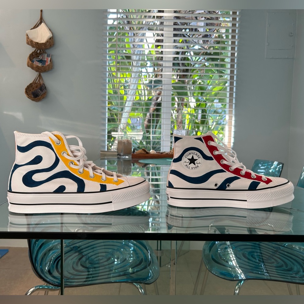 brand new! high top platform converse customized by CraftandCanvasStudio